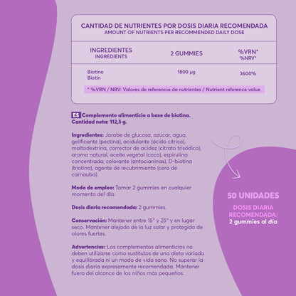 HAIR V-Gummies | Frena la Caída Capilar y Estimula el Crecimiento del Pelo