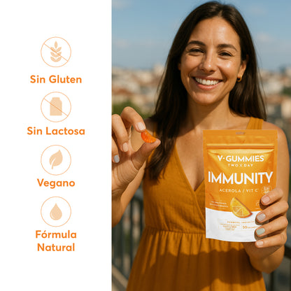 IMMUNITY V-Gummies | Fortalece Sistema Inmunitario y Activa las Defensas