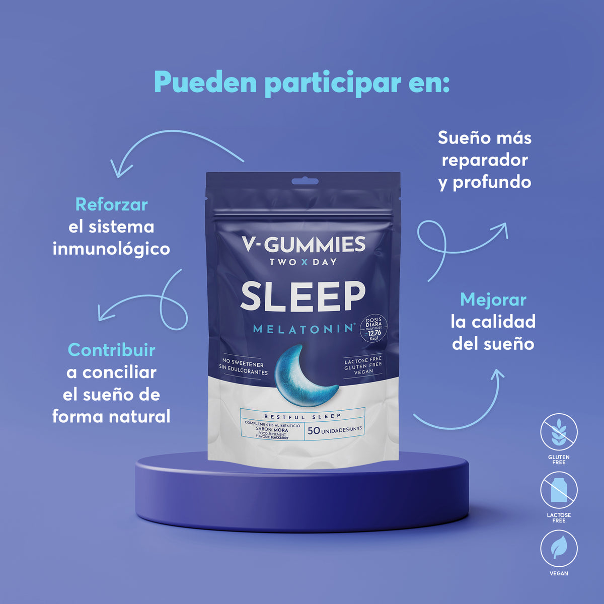 Sleep V-Gummies | Ayuda a Conciliar el Sueño